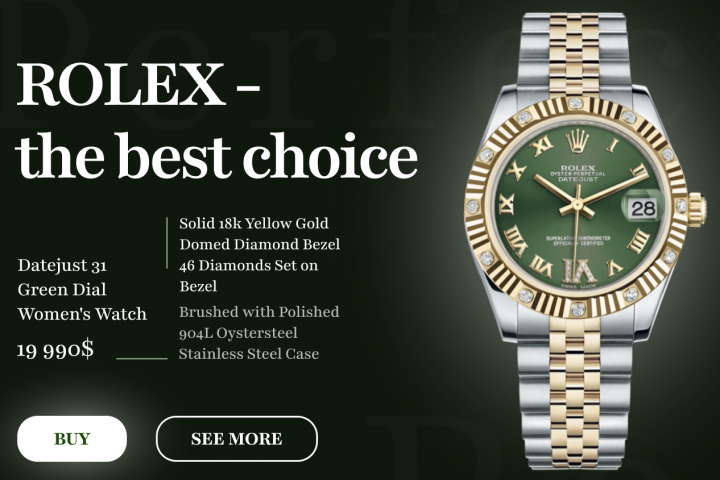 Рекламная инфографика "Rolex"
