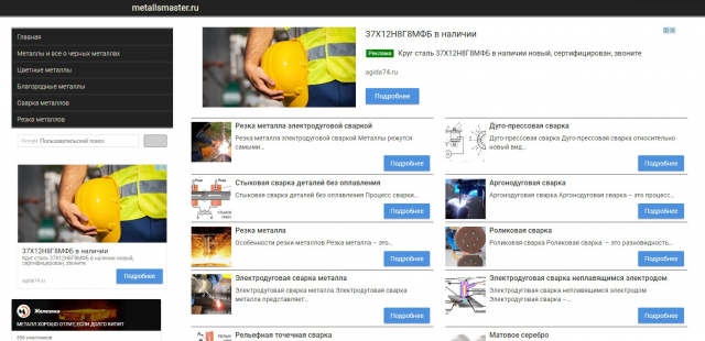 Сайт для публикации статей