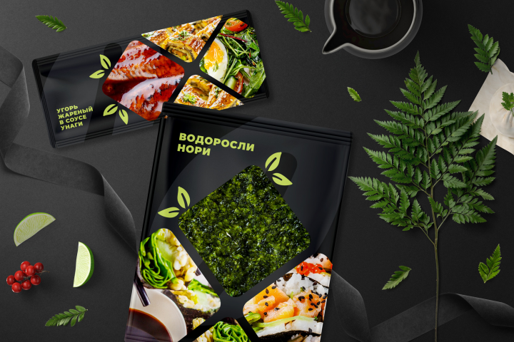 дизайн упаковки для линейки морепродуктов GOOD FISH