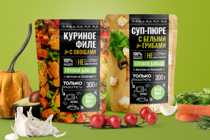 дизайн упаковки готовых блюд DeliLabs