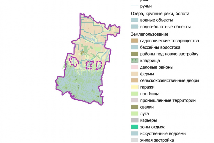 Ситуационная карта МО Абинский район QGIS