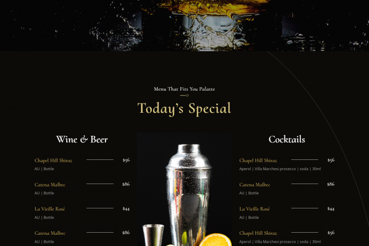 Сайт ресторана Gericht