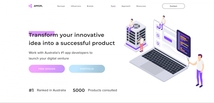 Первый экран Landing Page