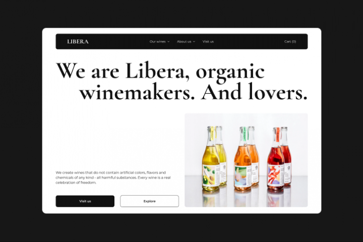 Сайт винодельни