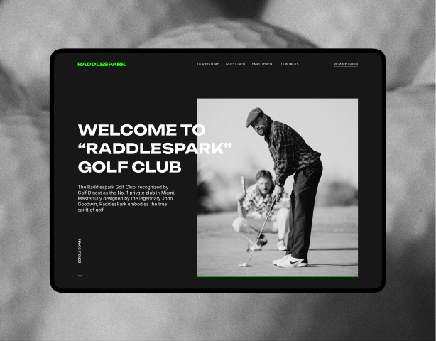 RADDLESPARK GOLF CLUB | Сайт для гольф-клуба