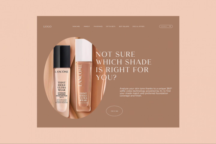 Варианты первого экрана для бьюти-сферы