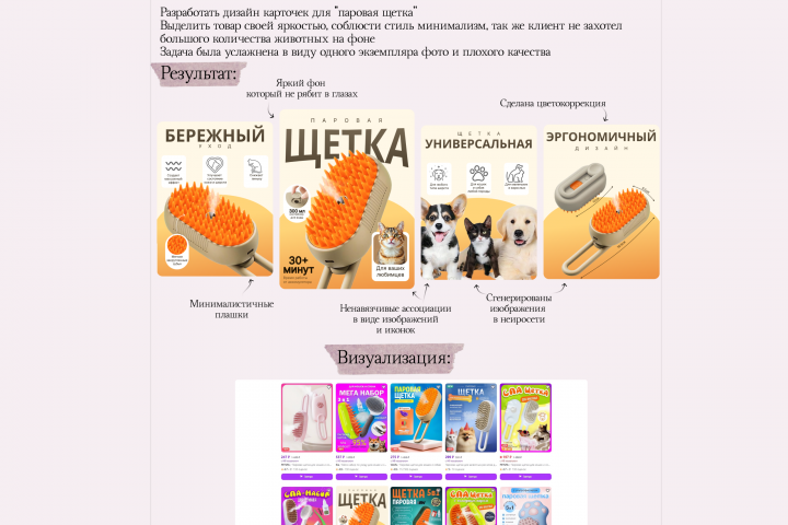 Инфографика щетка паровая