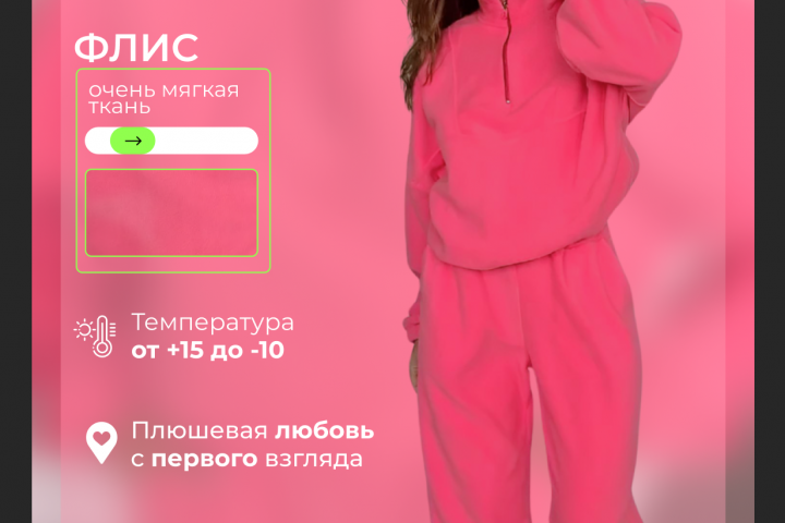 Инфографика к товару "Костюм из флиса"