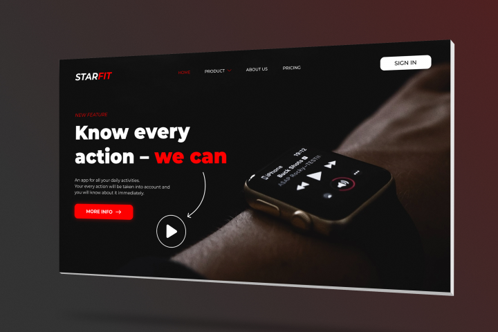 Первый экран "STARFIT"