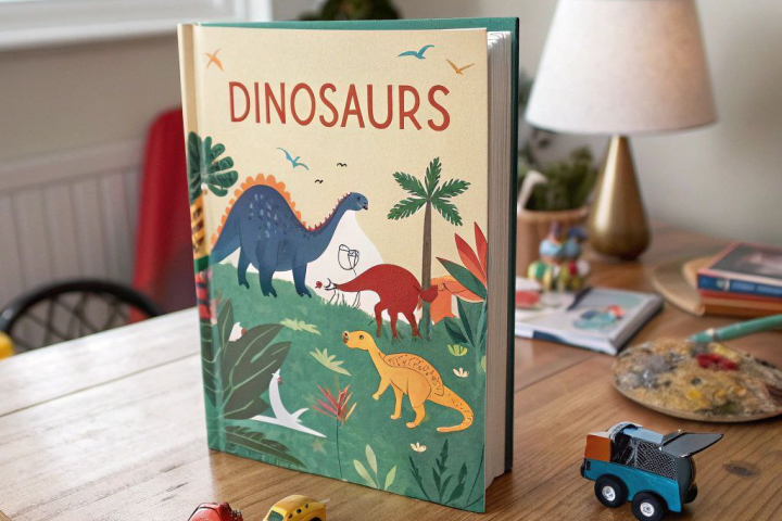 Иллюстрации к детской книге про динозавров