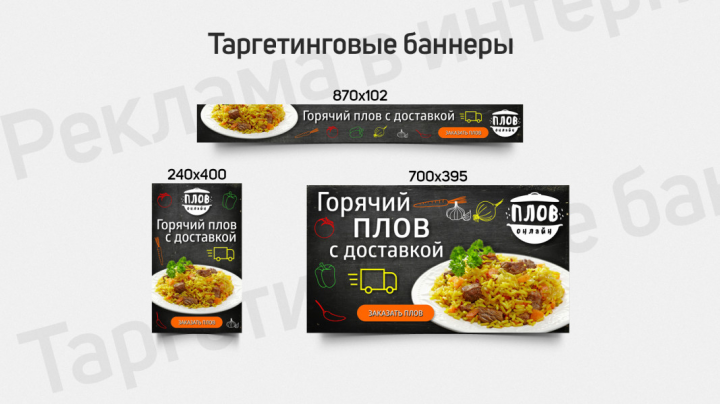 Разработка таргетинговой рекламы плов с доставкой