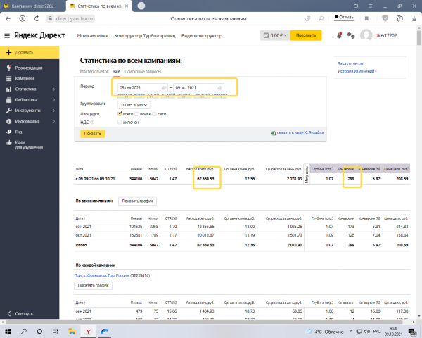 Яндекс Директ. Утилизация мусора.