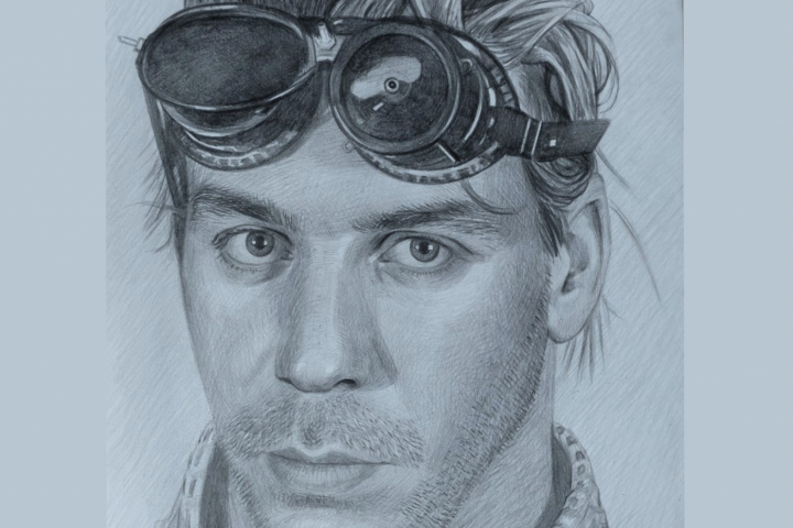 Портрет с фото, портрет Тилля Линдеманна