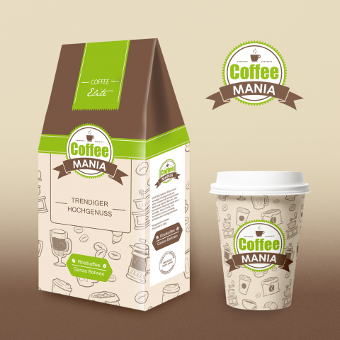 Дизайн упаковки для кофе CoffeeMania