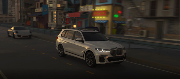 3D сцена с автомобилем