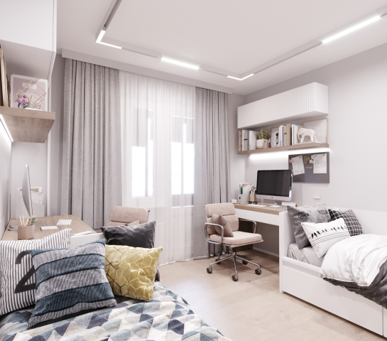 Детская комната в светлых тонах