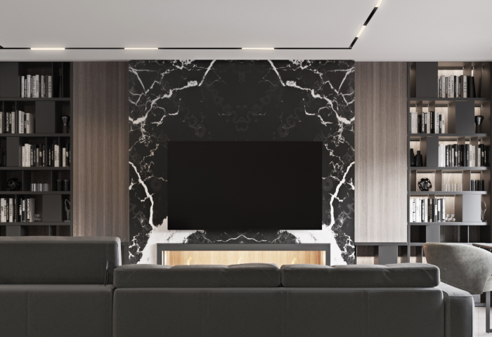 Гостиная с камином