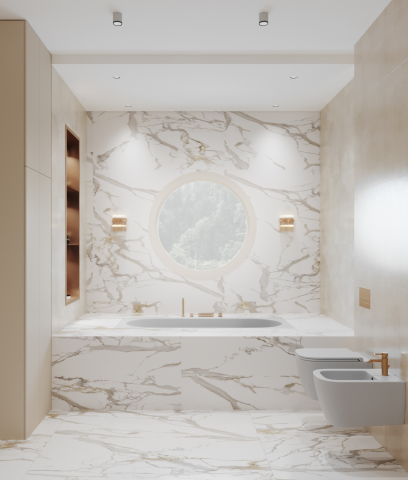 Ванная в стиле неоклассика