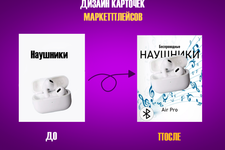 Обложка для беспроводных наушников до/после