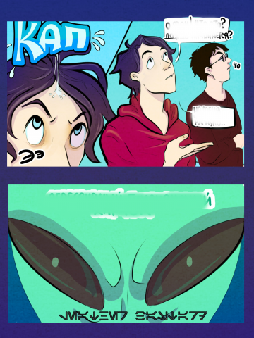 Страничка комикса с полноценным покрасом