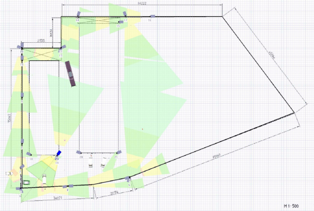 Расстановка камер видеонаблюдения