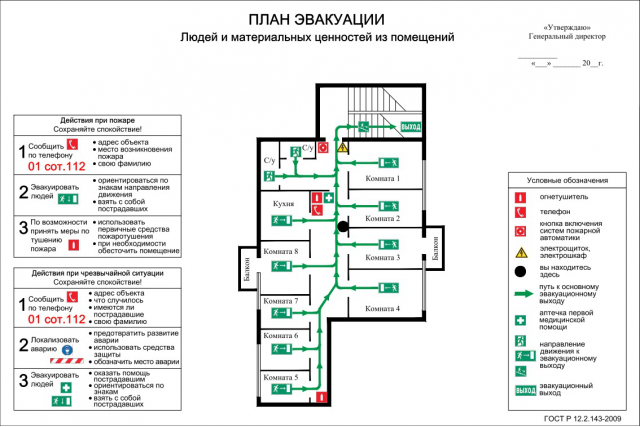 Выполнение планов эвакуации