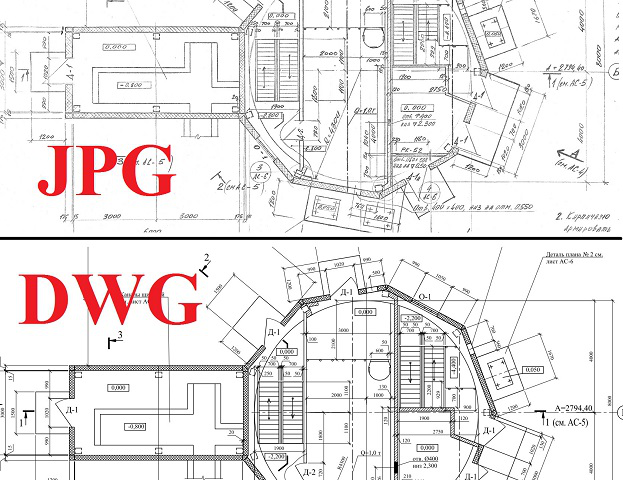 Перевод чертежей из картинки в AutoCAD (DWG)