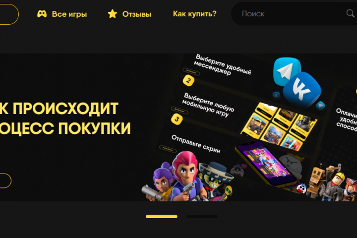 Верстка сайта игр