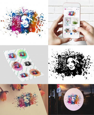 Логотип цветочного магазина