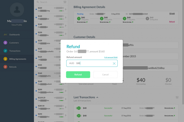 Система управления пользователями платежной системы Ourpay