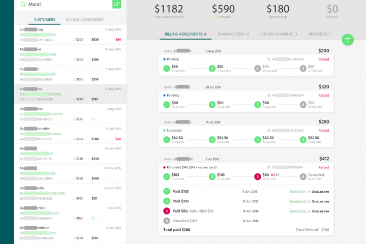 Система управления пользователями платежной системы Ourpay