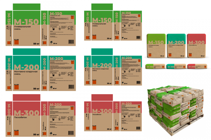 Упаковка цементных смесей