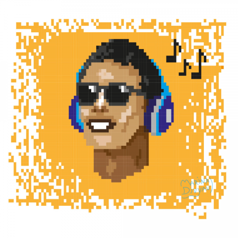 Векторная иллюстрация. Adobe Illustrator. Пиксель-арт.