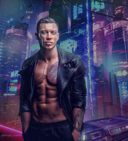 Фотоарт в стиле киберпанк. Программа Adobe Photoshop.
