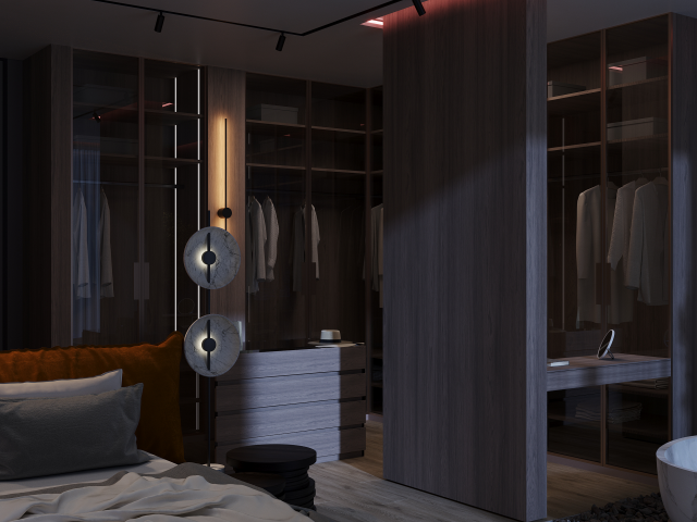 DUBAI HILLS:BEDROOM NIGHT