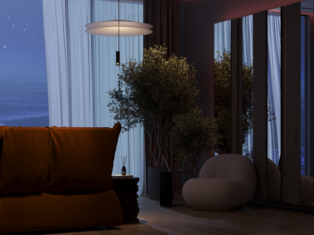 DUBAI HILLS:BEDROOM NIGHT