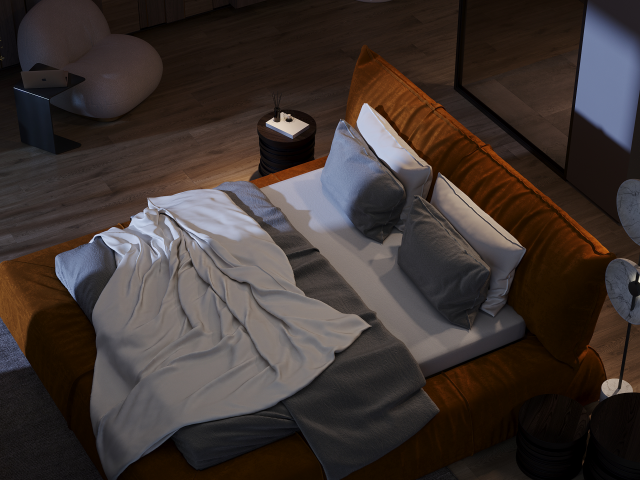 DUBAI HILLS:BEDROOM NIGHT