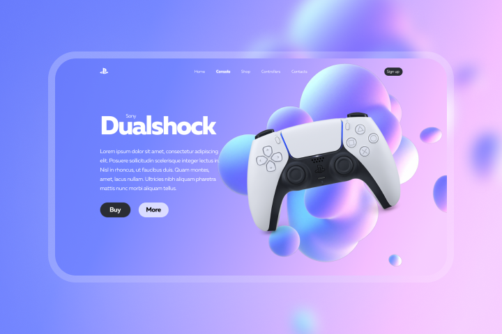 Дизайн сайта по продаже Dualshock 5