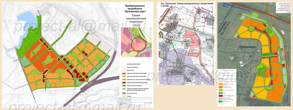 Концепции развития территорий разного назначения и площади.