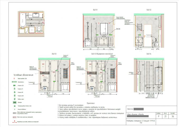 Развертка помещения