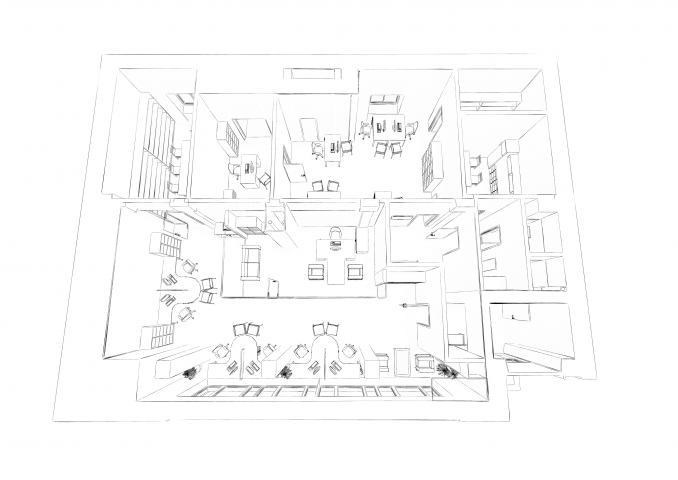 Скетч планировки офиса нотариальной конторы и бюро переводов