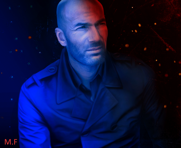 Zinedine  Zidane (арт обработка фотографии)