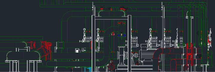 Фрагмент насосной станции пожаротушения