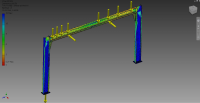 Проверка стойки на прочность и деформацию в Autodesk Inventor