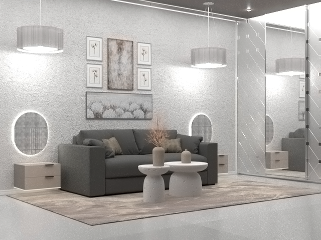 Рендер гостинной