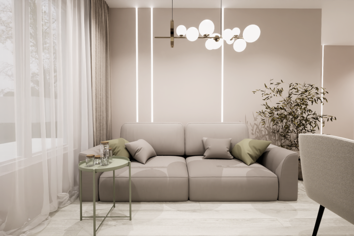 Дизайн проект 3-х к. квартиры в стиле Минимализм