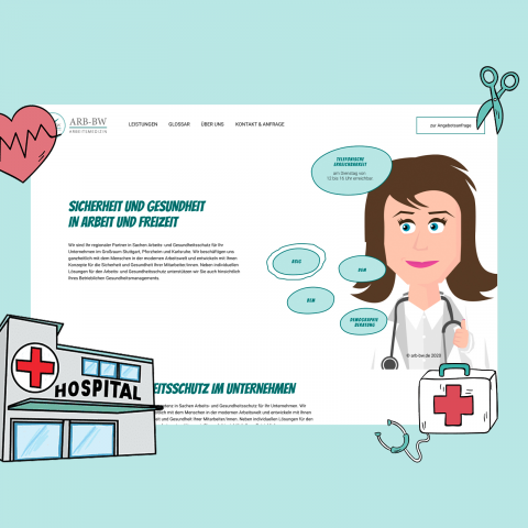 Горизонтальный Landing Page для частной больницы