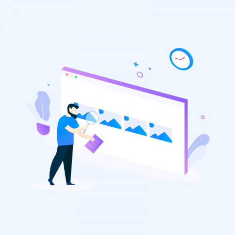 Иллюстрация для сайта - поиск услуг в интернете