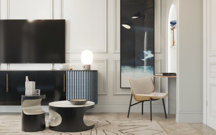 Гостиная в стиле Ле Паризьен