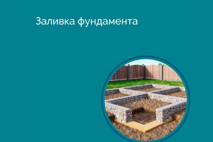 Заливка фундамента